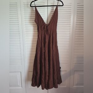SHEIN Deep Brown Maxi Dress